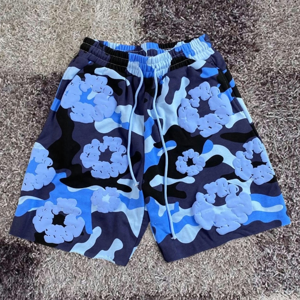Men's Blue Camo Athletic Shorts